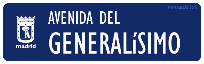 cartel_de_avenida-del-Generalísimo _en_madrid